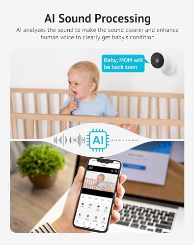 LaView 5MP 3K Cameras for Home Security Indoor,Home Security Camera for Baby/Elder/Pet/Nanny,Baby Cam Starlight Sensor Color Night Vision,US Cloud Service,Compatible with Alexa