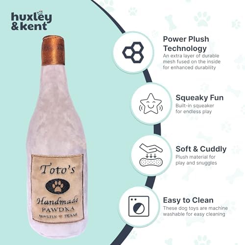 Huxley & Kent Power Plush Squeaky Dog Toy, Toto's Pawdka, Small