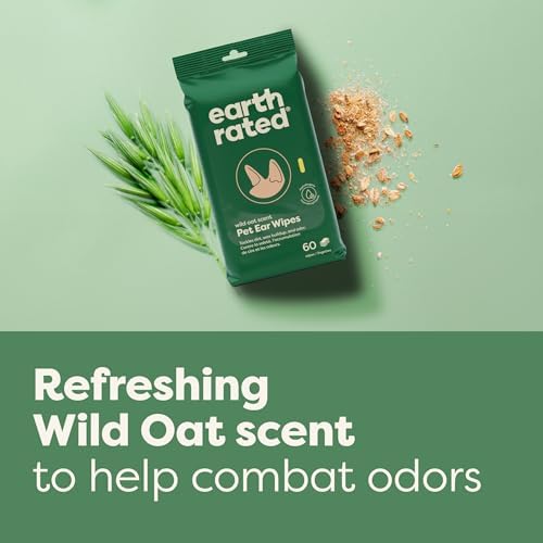 Earth Rated Ear Wipes & Grooming Wipes Bundle - Includes 60 Wild Oat-Scented Pet Ear Wipes and 100 Lavender-Scented Grooming Wipes.