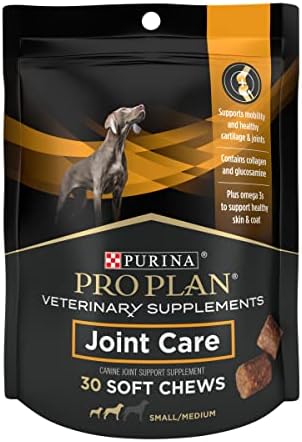 Purina Pro Plan Veterinary Supplements for Joint Mobility, Cartilage Support and Healthy Skin and Coat, Joint Care Soft Chews for Small and Medium Breed Dogs, 30 Count (Pack of 2)