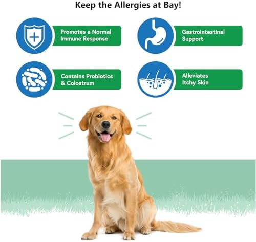 Aller-Chews Max Allergy Support for Dogs - Maintains Skin and Coat - Supports Immune System - Turmeric and Wild Alaskan Salmon Oil - Chicken Flavor - 100 Soft Chews