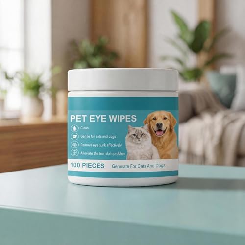 Eye Wipes for Dogs 100-piece Cleaning Grooming Sheets
