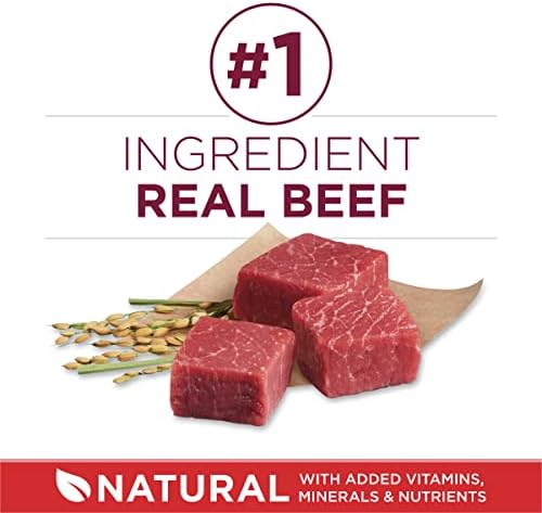 Purina ONE Small Bites Beef and Rice Formula Small High Protein Dry Dog Food Natural with Added Vitamins, Minerals and Nutrients - 8 lb. Bag
