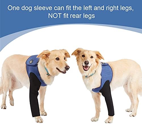 Coodeo Dog Recovery Suit, Cone Collar Alternative, Abrasion Resistant Dog Recovery Sleeve, Washable 2.5mm Thick and Waterproof, Pet Wounds Prevent Licking, Bite, Keep Dry（Blue，2XS