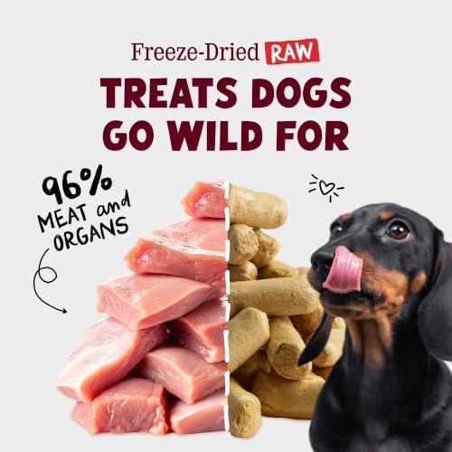 Stella & Chewy's Freeze-Dried Raw Wild Weenies Dog Treats - High-Protein Training Treats for Dogs & Puppies - All-Natural Cage-Free Duck Recipe with 97% Poultry & Organs - USA Made - 3.25 oz Bag