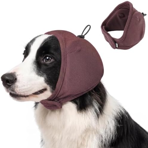 Thick Padded Noise-Reducing Dog Ear Muffs, Anti-Anxiety Calming Ear Hoodie
