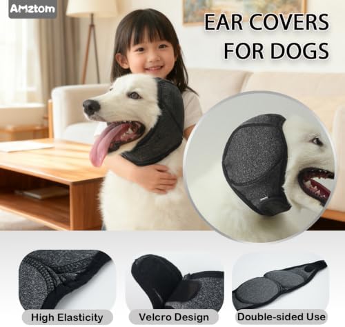 Dog Ear Covers for Grooming,Dog Ear Muffs for Bathing & Blow Drying