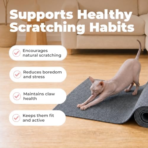 Catify Peel & Stick Cat Scratching Mat - Gray, L:39"