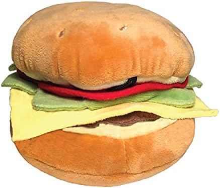 Huxley & Kent Power Plush Squeaky Dog Toy, Hamburger, Small