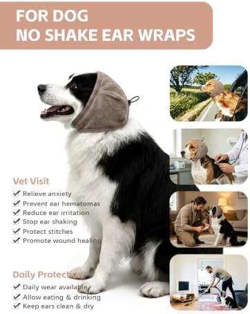 Dog Ear Cover, Dog Ear Muffs Noise Protection, S Khaki