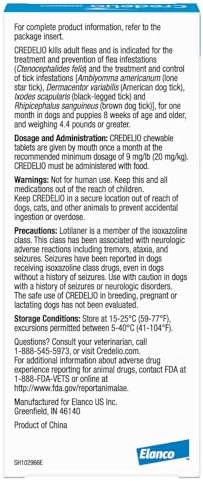 Credelio (lotilaner) Tick & Flea Treatment for Dogs 50.1-100 lbs., 3ct