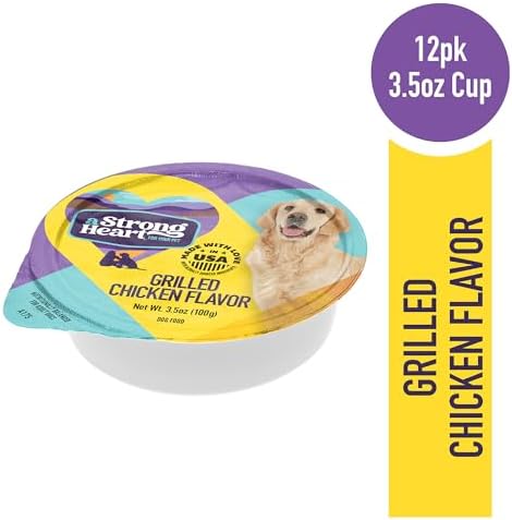 A Strong Heart Grilled Chicken Flavor Dog Food Cups, 3.5oz, 12-Pk