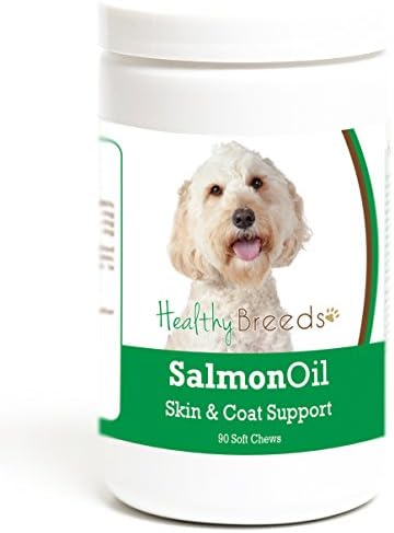 Healthy Breeds Labradoodle Salmon Oil Soft Chews 90 Count, Brown