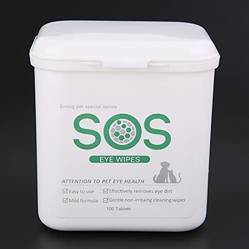Zopsc 100pcs Polyester Pet Eye Wet Wipes, Cat Dog Tear Remover, Gentle Cleaning Towels for Daily Pet Grooming