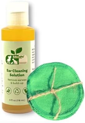 ReNewedPet All Natural Pet Ear Cleaner for Dogs & Cats – Dog Ear Cleanerwith Ear Wax Removal, Helps Clean Dirt & Buildup (4 oz. with Cleaning Pads)
