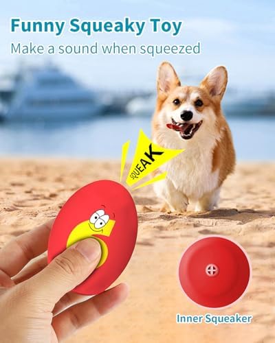 Squeaky Dog Toys for Small Dogs, 3 Pack Soft Puppy Chew Toy Set, Funny Numbers Squeaky Dog Balls, Interactive Fetch Playing Egg Balls for Puppy Small Breeds, 1.7"*2.4"