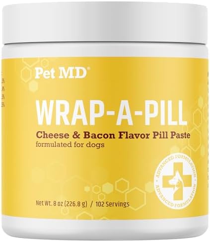 Pet MD Wrap A Pill Cheese & Bacon Flavor Pill Paste for Dogs - 8 oz