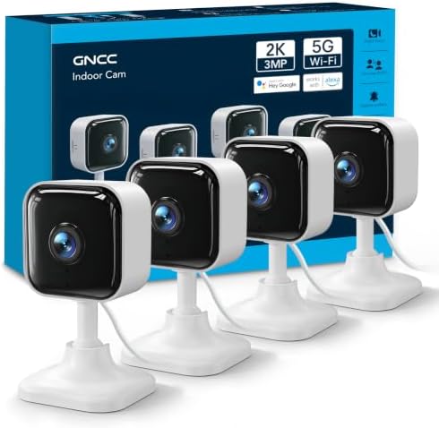 GNCC 2K Cameras for Home Security Indoor Cameras Wireless 2.4G/5G with App