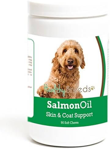 Healthy Breeds Goldendoodle Salmon Oil Soft Chews 90 Count, Brown