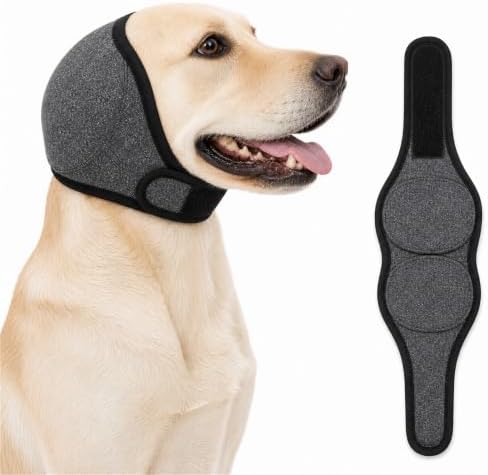 Dog Ear Muffs for Noise Protection, Grey, Medium (14"-19")