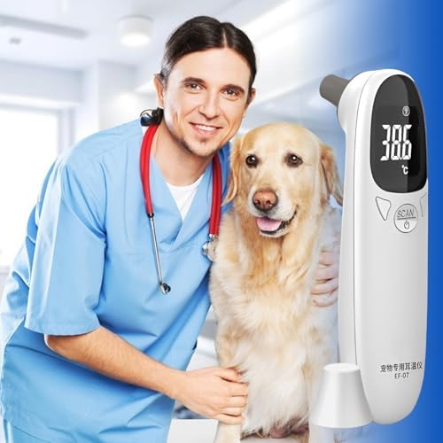 Dog Ear Thermometers High-Precision, Double-Mode Design, Clear LED Display