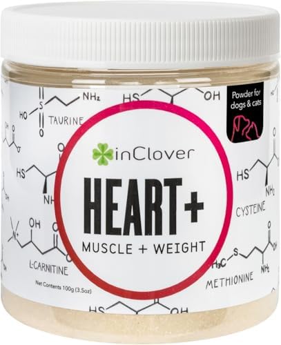 InClover Heart+ Taurine Powder for Dogs & Cats, Heart Health Supplement
