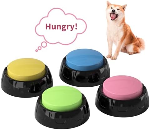 Voice Recording Button, 4Pcs Dog Buttons for Communication