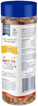 Natural Balance Limited Ingredient Mini-Rewards Salmon Grain-Free Dog Training Treats for Dogs | 5.3 Ounce Canister (Pack of 2)