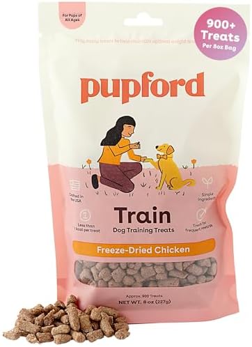 Pupford Freeze Dried Training Treats for Dogs & Puppies (Chicken, 8 oz)
