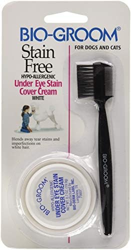 Bio-Groom Stain-Free Dog Eye Cream – Tear Stain Remover for White Dogs, Natural Eye Wash, Hypo-Allergenic, Cruelty-Free, Made in USA, Gentle Eye Cleaner for Dogs – 0.7 oz 1-Pack