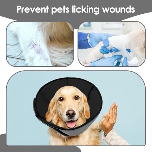 Dog Recovery Collar Cone for Medium Dogs, Adjustable Dog Cone Alternative