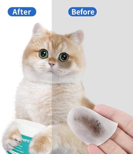 100 - pcs Natural Pet Eye Wipes. Soothing, Crafted with Natural, Non - irritating Aloe Vera & Chamomile extracts. for Removing Tear Stains and Cleaning Eye gunk in Both Cats and Dogs