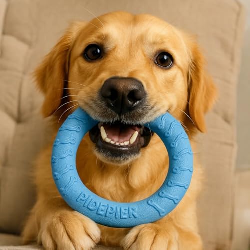 Dog Tug Toy, Dog Pull Ring Toy, Lightweight EVA Fitness Ring - Interactive Floating Fetch Toy for Dogs - Durable Soft Training Ring for Puppy & Active Dogs - Professional All-Terrain Pet Toy (Purple)