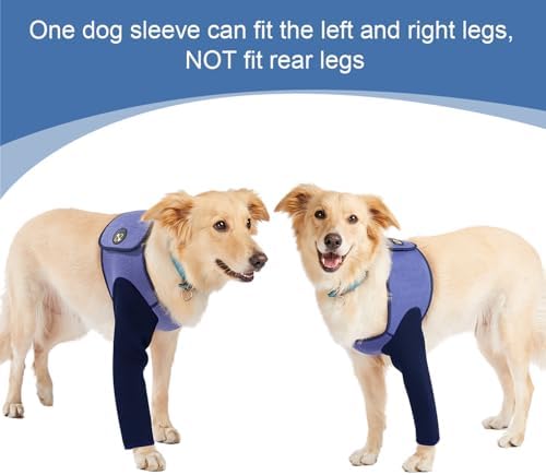 Coodeo Dog Recovery Suit, Cone Collar Alternative, Abrasion Resistant Dog Recovery Sleeve, Washable 2.5mm Thick and Waterproof, Pet Wounds Prevent Licking, Bite, Keep Dry（Purple，2XL