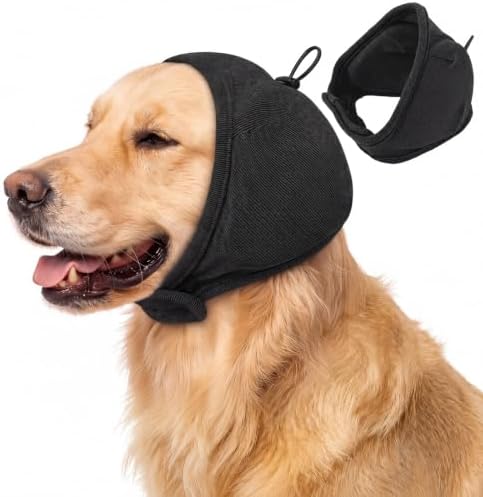 Thick Padded Noise-Reducing Dog Ear Muffs, Anti-Anxiety Calming Ear Hoodie