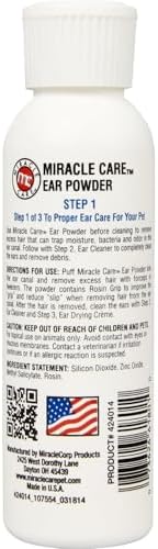Dog and Cat Healthy Ear Care Cleaner R-7 Helps Remove Hair, Odors and Wax Choose Step 1, 2 or Set (12 gram Step 1 Powder)