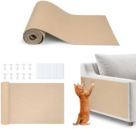 Catify Peel & Stick Cat Scratching Mat - Beige, L:78"