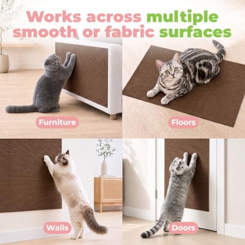 Catify Peel & Stick Cat Scratching Mat - Brown, L:78"