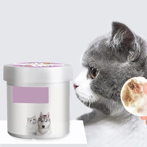 Dog Eye Wipes, Angel Eyes Tear Stain Remover for Dogs, Cat Dog Eye Wipes for Discharge and Crust, Pet Cleaning Dog Grooming Deodorizing Wipes Wash Cleaner for Eyes, Wrinkle, Face (Purple-200pcs)