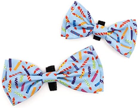 THE WORTHY DOG Everyday Patterned Pet Bow Ties for Dogs & Cats, Birthday