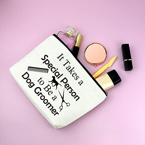 Mxrymvu Dog Groomer Gifts Makeup Bag Dog Groomer Themed Gifts Pet Hair Stylist Appreciation Cosmetic Bag Christmas Thanksgiving Birthday Present for Hairdresser Travel Pouch
