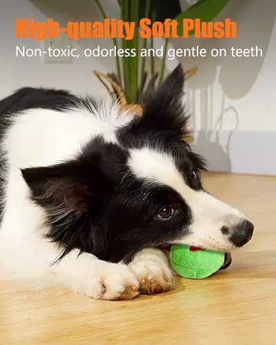 Squeaky Dog Toys, Stuffed Plush Puppy Toy Balls to Keep Them Busy, (8 Pack) Interactive Funny Pet Ball with Squeaker for Puppies Small Breed Medium Dogs