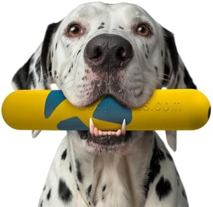 Goughnuts Medium Water Stick – Floating Dog Toys for Water Fetch, Interactive Heavy Duty Dog Pool Toy for Aggressive Chewers, Natural Reinforced Rubber Float, USA Made, 30-70 lbs Dogs