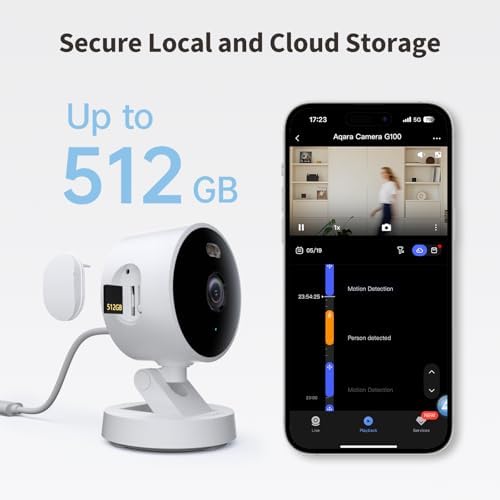 Aqara 2K Indoor/Outdoor Security Camera G100 2 Pack, HomeKit Secure Video