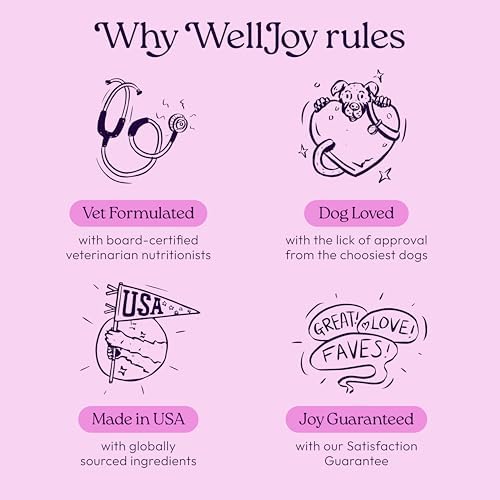 WellJoy Calming Dog Supplement + L-Theanine, Melatonin, GutBoost, 90ct