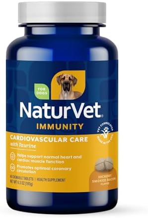 NaturVet Cardiovascular Support Dog Supplement Plus Taurine - 60 Count