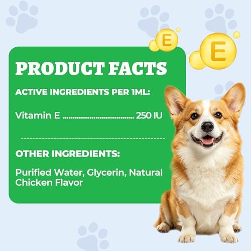 Wellix 4.06 fl oz Vitamin E for Dogs and Cats for Healthy Skin and Coat