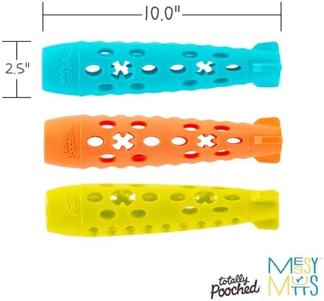 Messy Mutts Totally Pooched Stuff n Chew Rocket Stick, 10 Inch, Orange