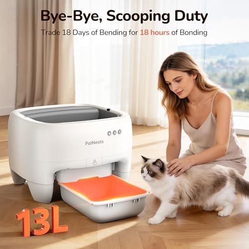 Self Cleaning Cat Litter Box, Open Top Automatic Litter Box