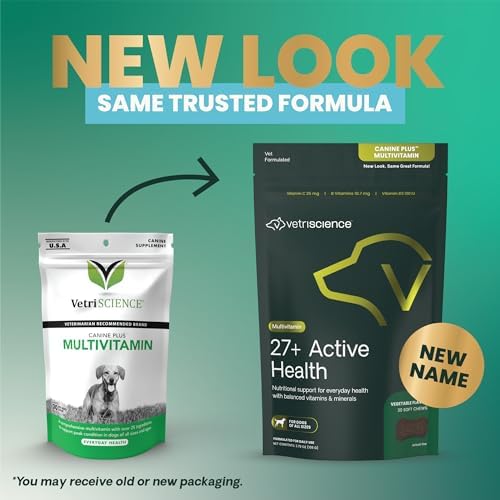 VetriScience 27+ Active Health Chews for Dogs, Veggie, 30 Count